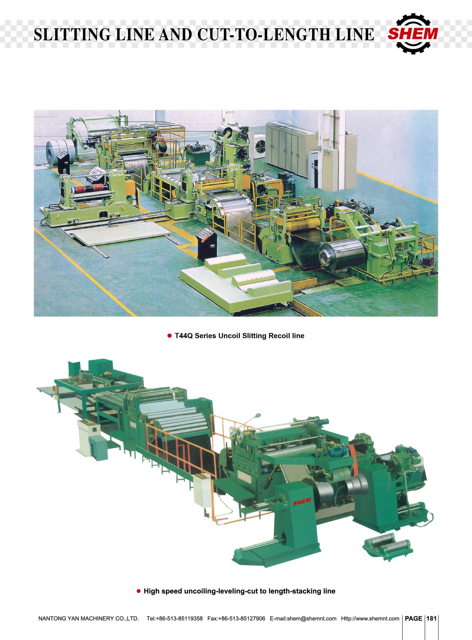 P181  SLITTING LINE AND CUT-TO-LENGTH LINE